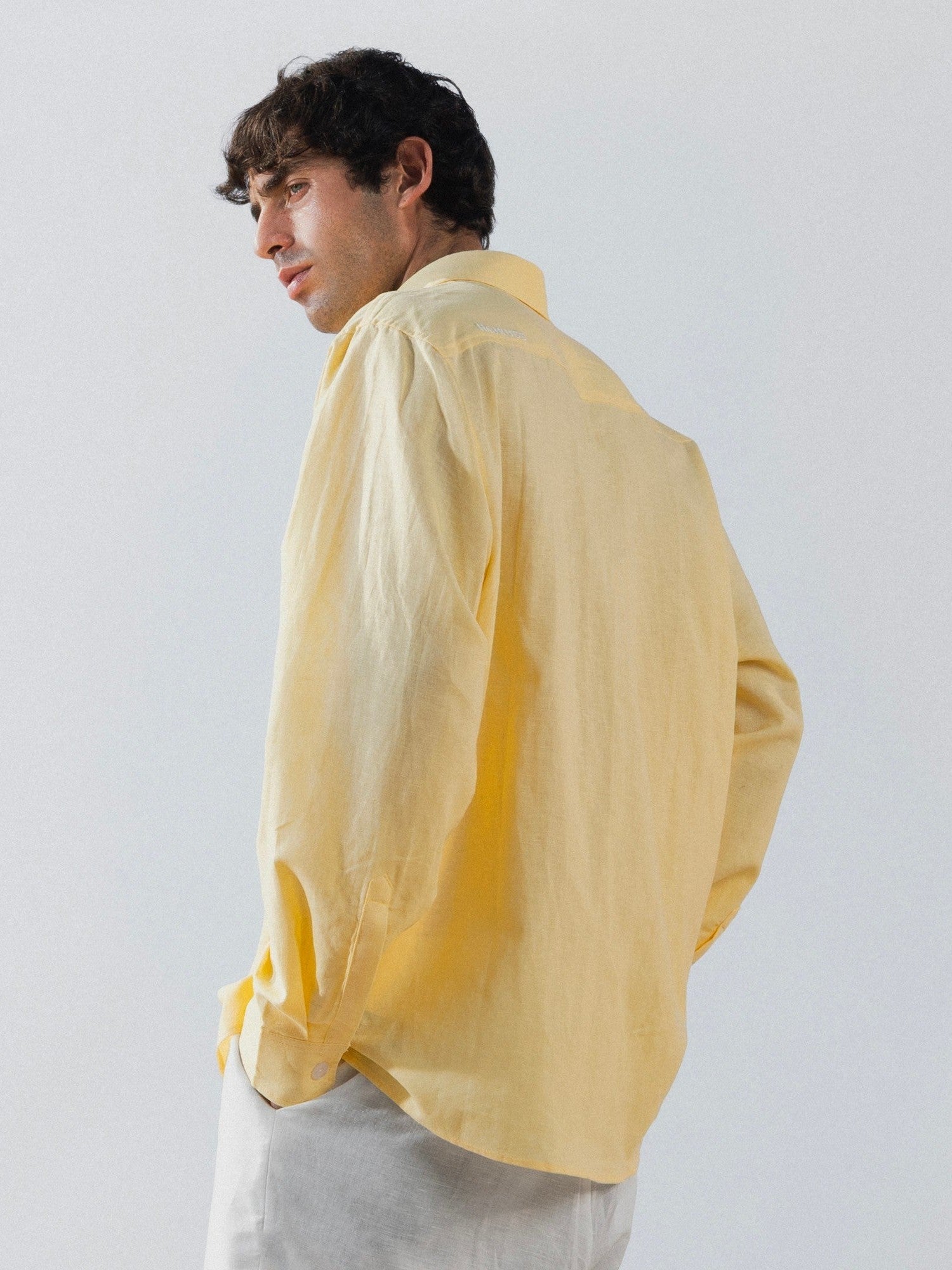 Light yellow long sleeve shirt solmare