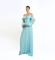 Puff sleeve maxi dress