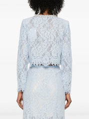 BLUE LACE EMBELLISHED TOP