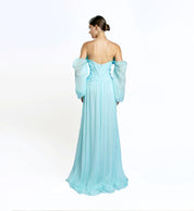 Puff sleeve maxi dress