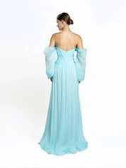 Puff sleeve maxi dress