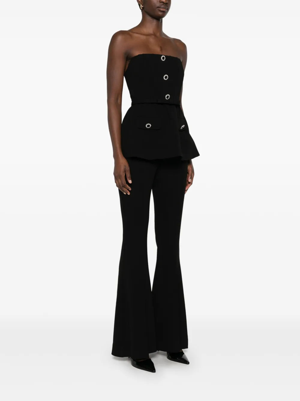 BLACK STRECH CREPE JUMPSUIT