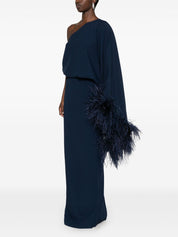 FEATHERED ETERNITY DRESS BLUE NAVY