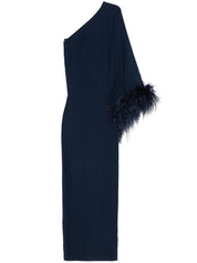 FEATHERED ETERNITY DRESS BLUE NAVY