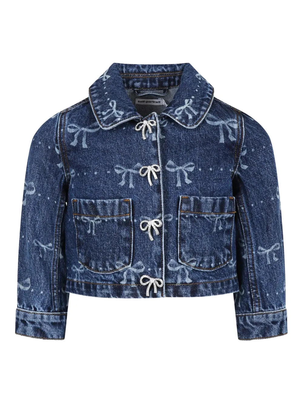 DENIM BOW PRINT JACKET