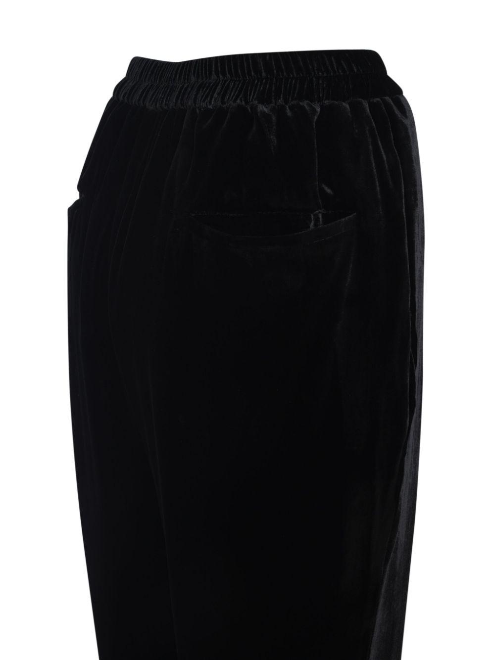 FIN STRAIGHT FIT ANKLE PANTS VELVET WITH FULL ELASTIC WAISTBAND