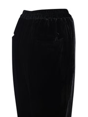 FIN STRAIGHT FIT ANKLE PANTS VELVET WITH FULL ELASTIC WAISTBAND