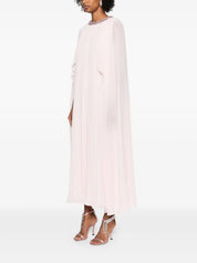 PINK CHIFFON CAPE MIDI DRESS