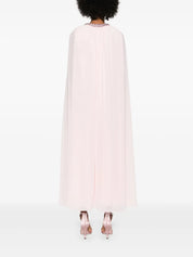 PINK CHIFFON CAPE MIDI DRESS