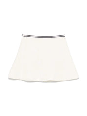 WHITE JACQUARD KNIT SKIRT