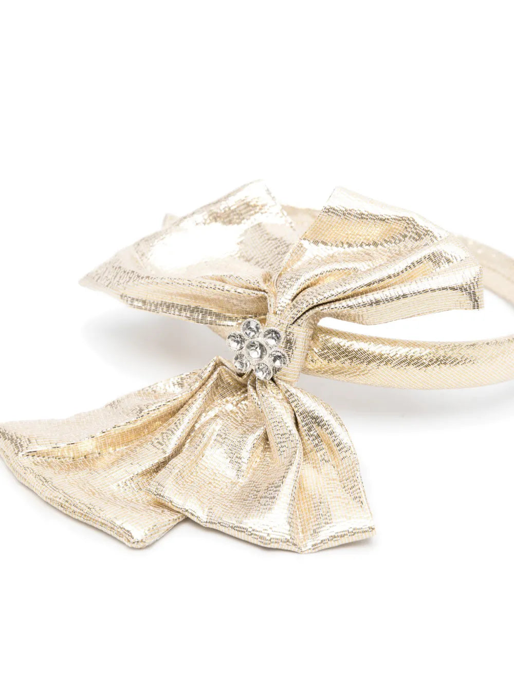 GOLD METALLIC BOW HEADBAND