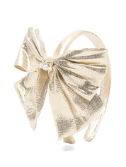 GOLD METALLIC BOW HEADBAND