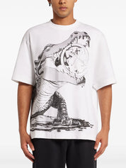 BIG CROCO SKATE S/S TEE WHITE BLACK