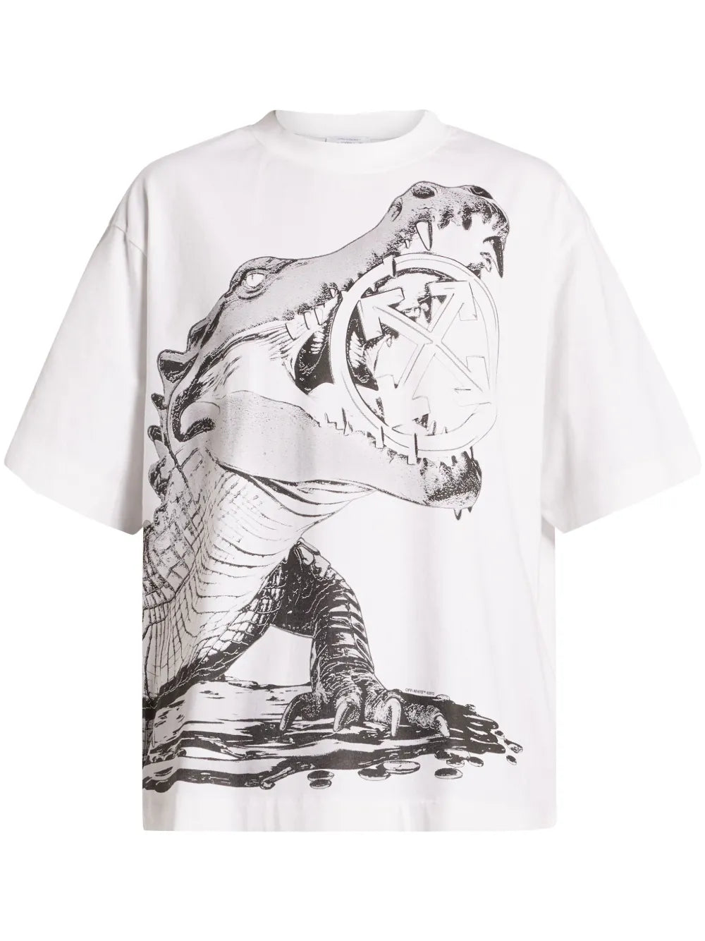 BIG CROCO SKATE S/S TEE WHITE BLACK