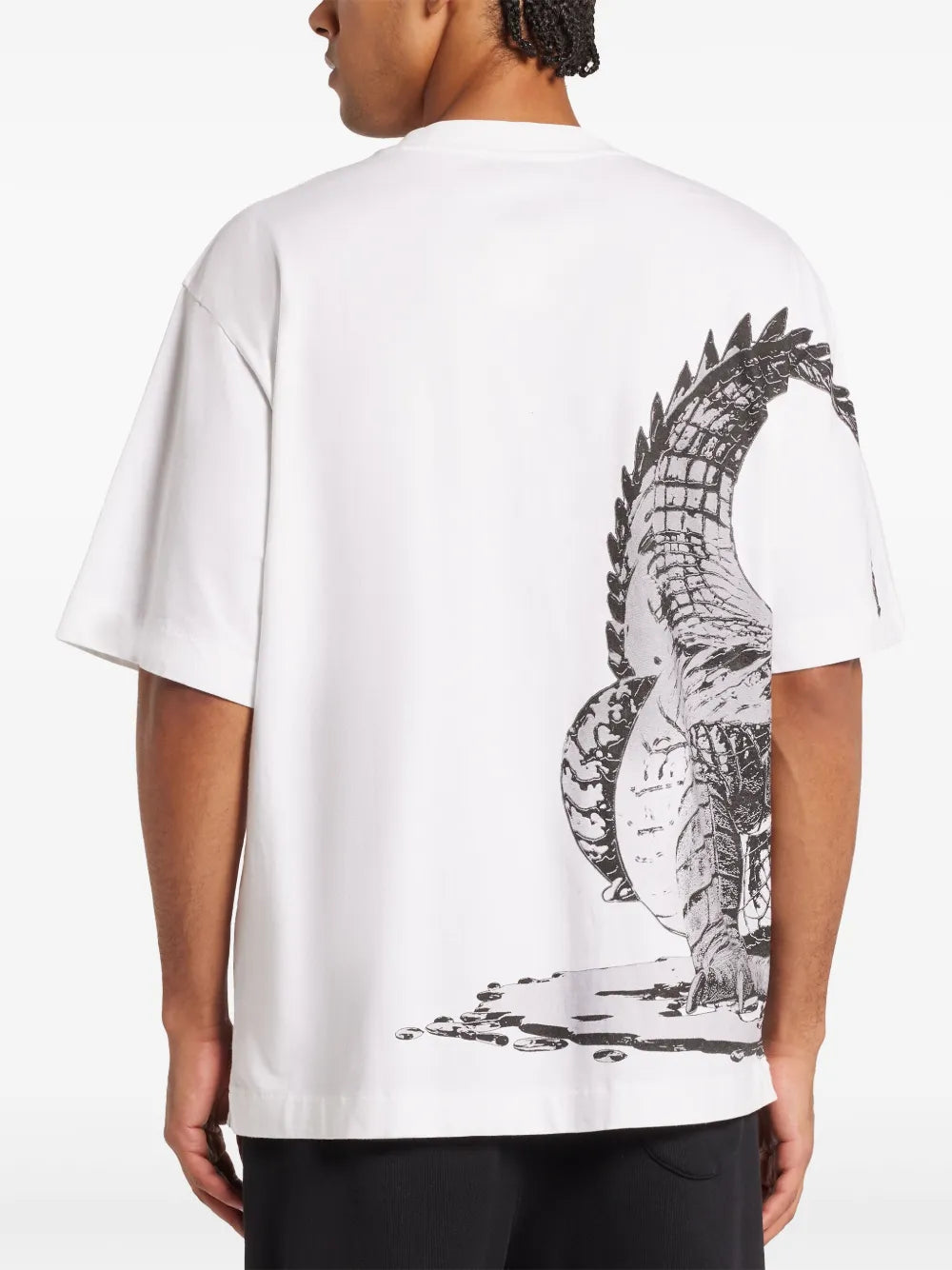 BIG CROCO SKATE S/S TEE WHITE BLACK