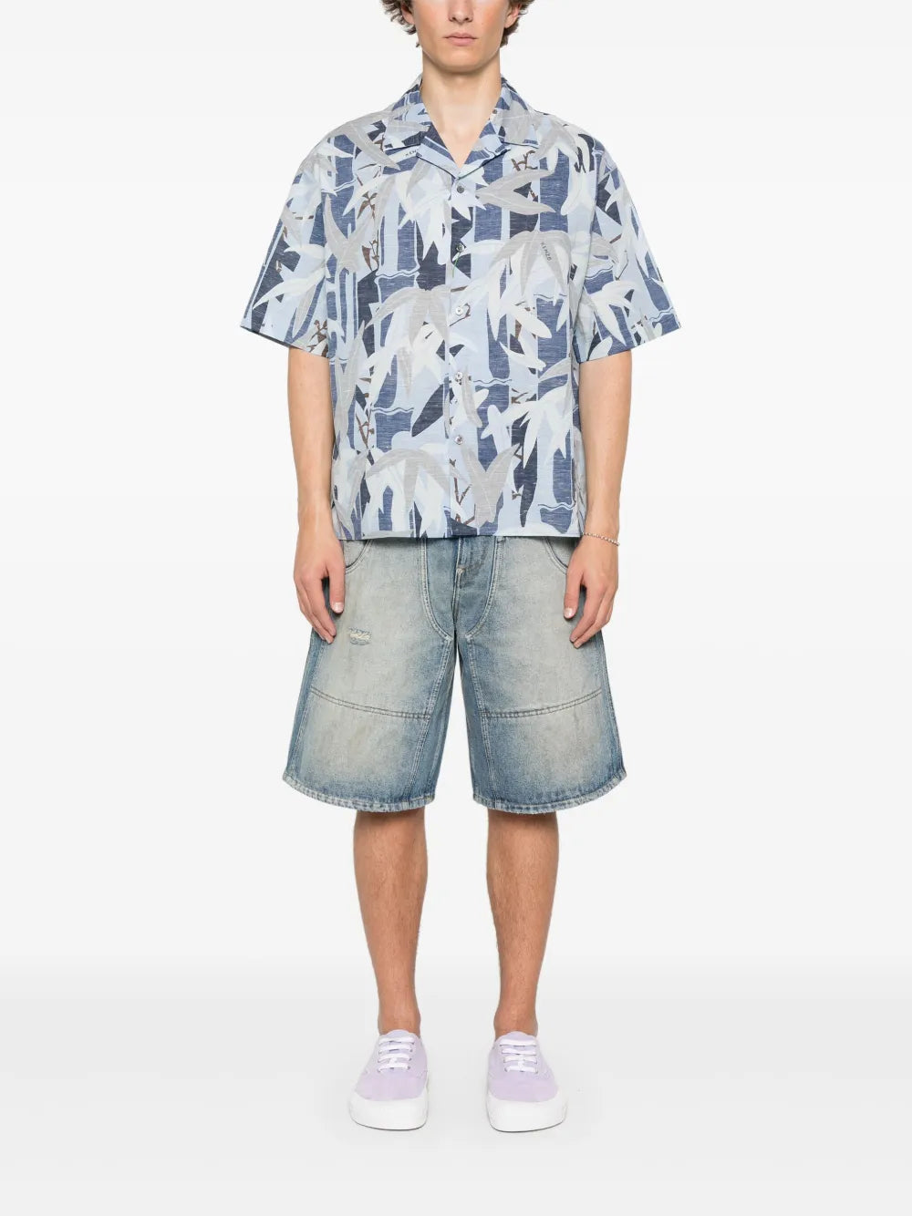 Chiku-Rin Camo Hawaiian shirt