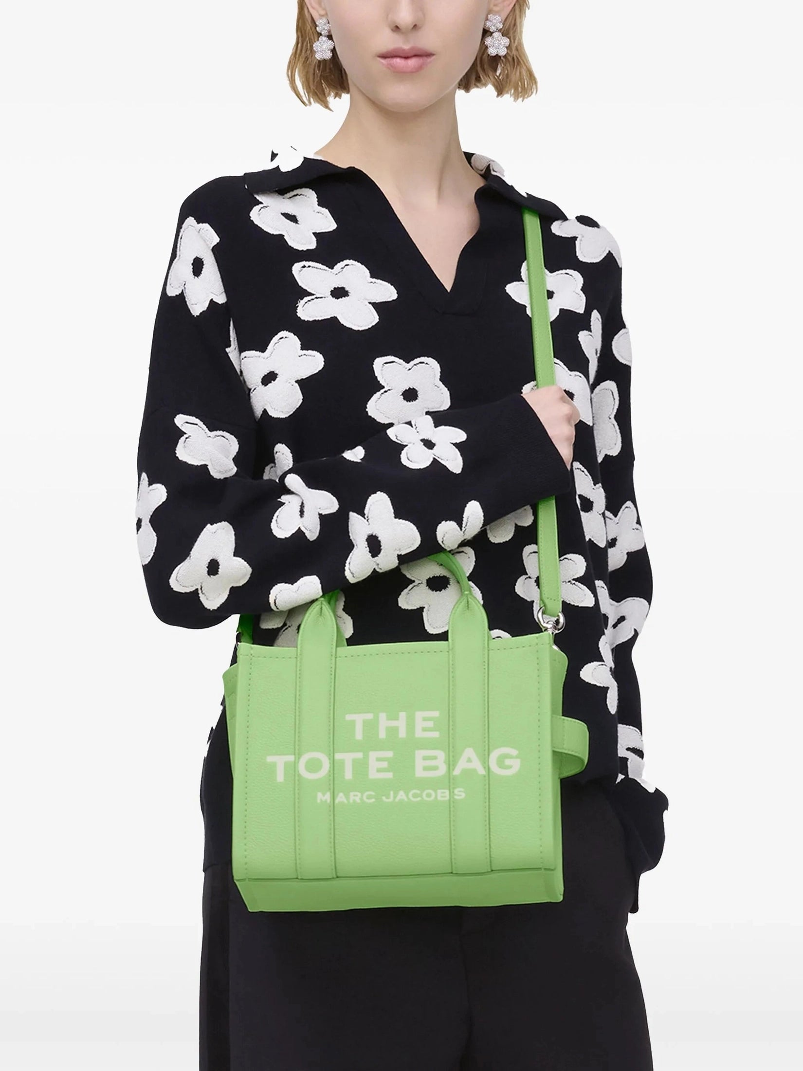 The leather small tote bag