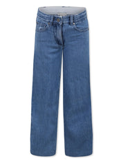 Kids logo-embroidered jeans