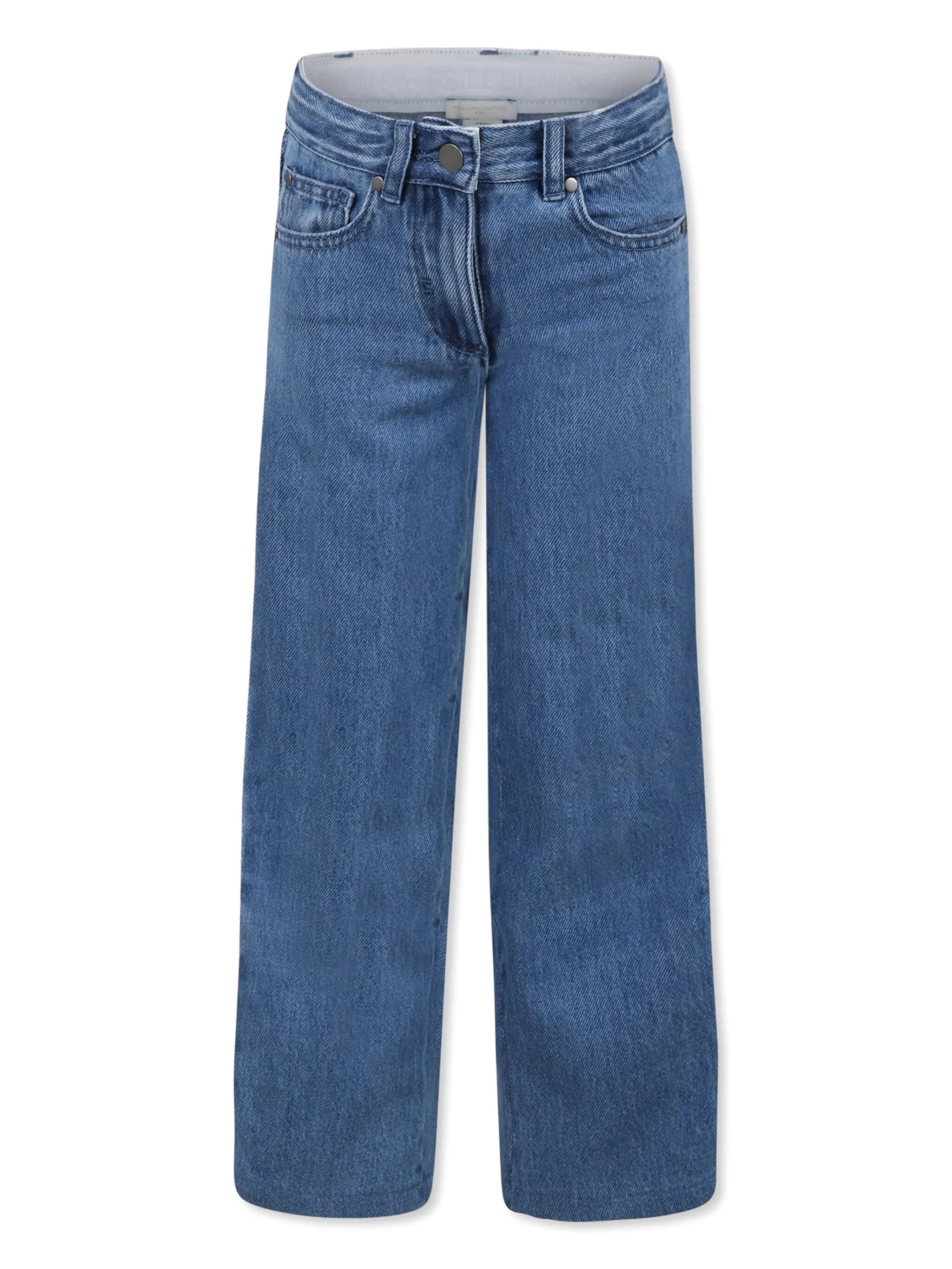 Kids logo-embroidered jeans