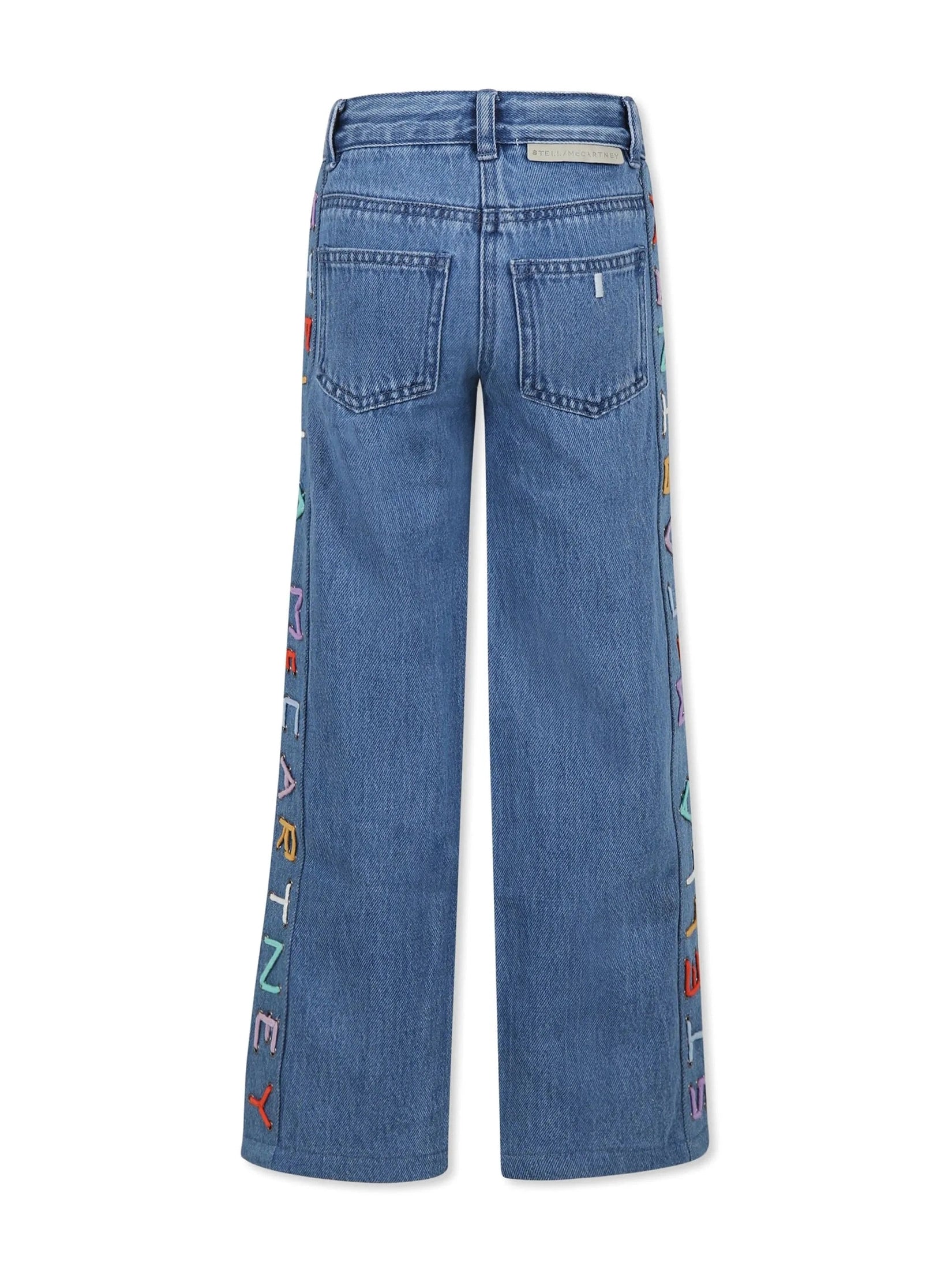 Kids logo-embroidered jeans