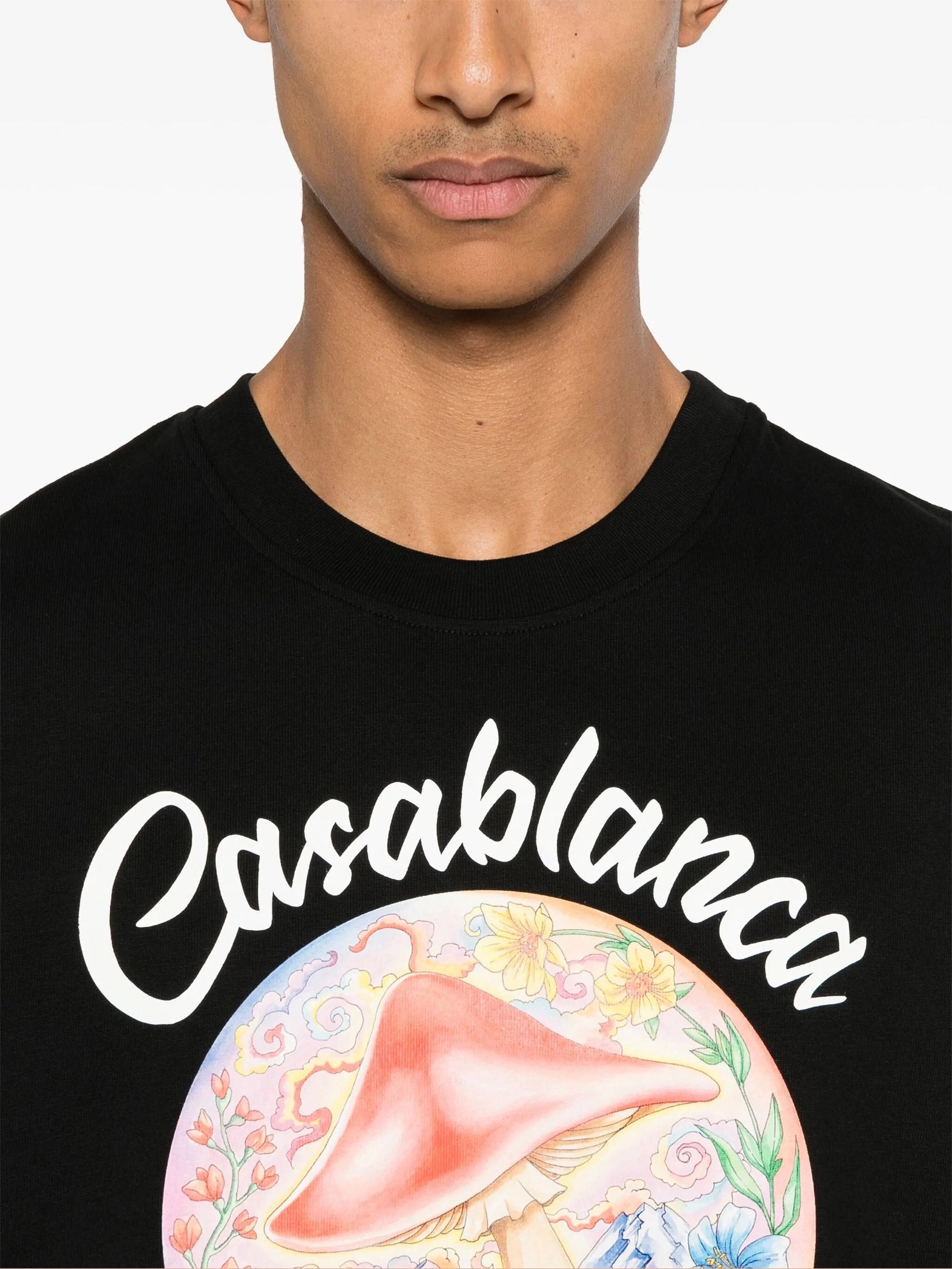 Mushroom emblem short sleeve t-shirt