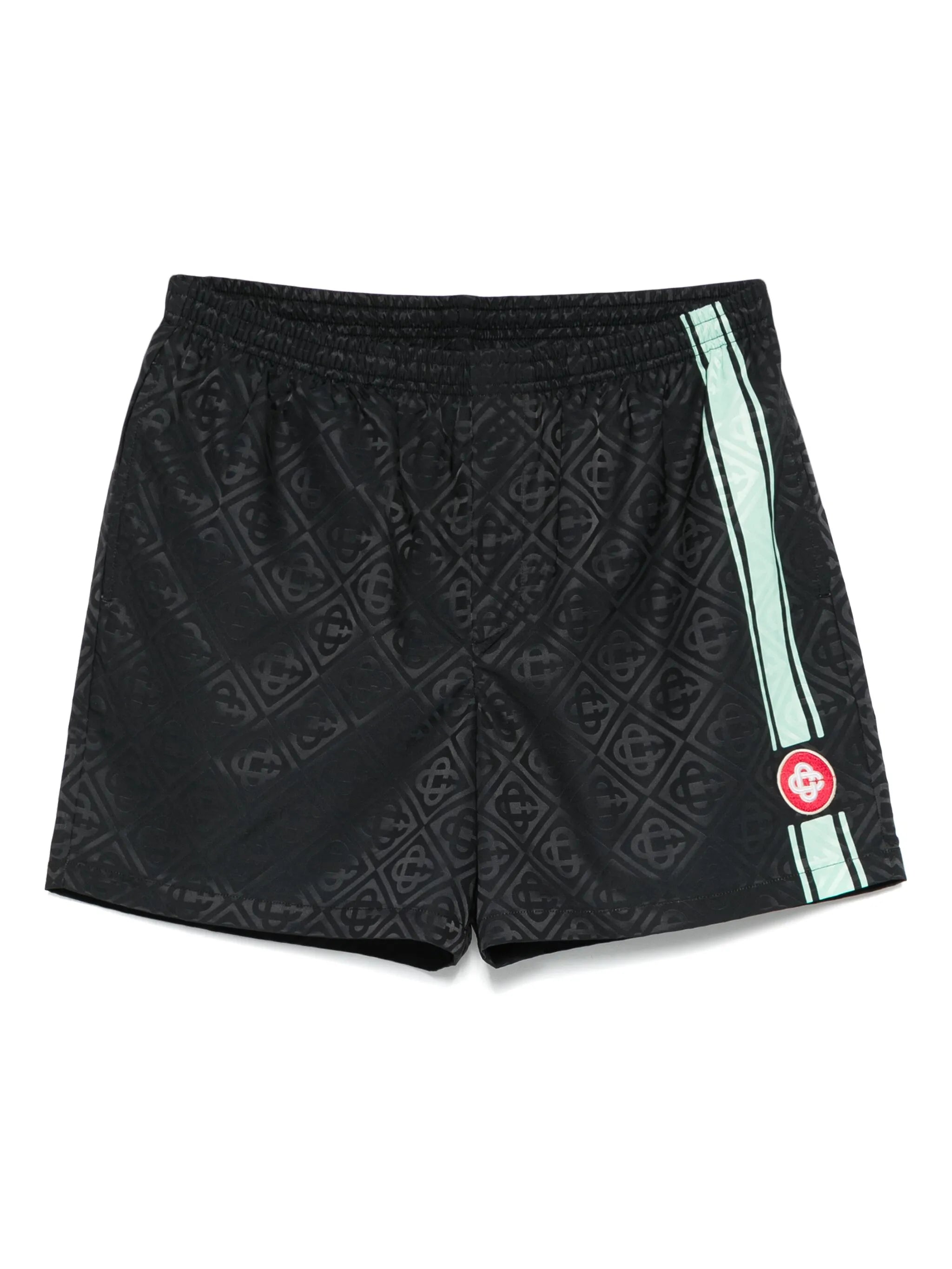 MONOGRAM JACQUARD STRIPE SWIM SHORTS