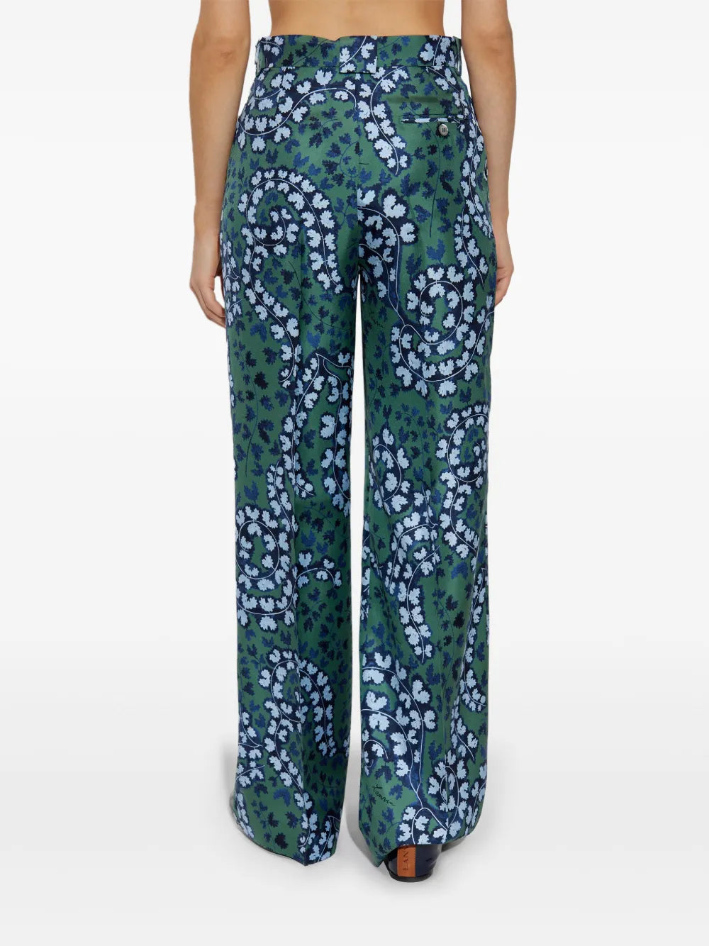 RATEAU PRINT WIDE-LEG TROUSERS