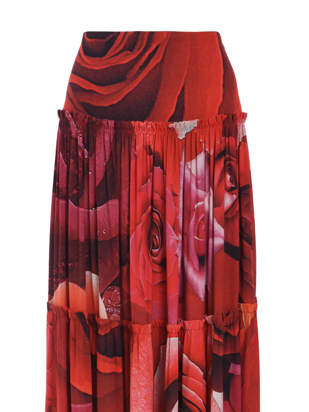 Rose-Print Maxi Skirt