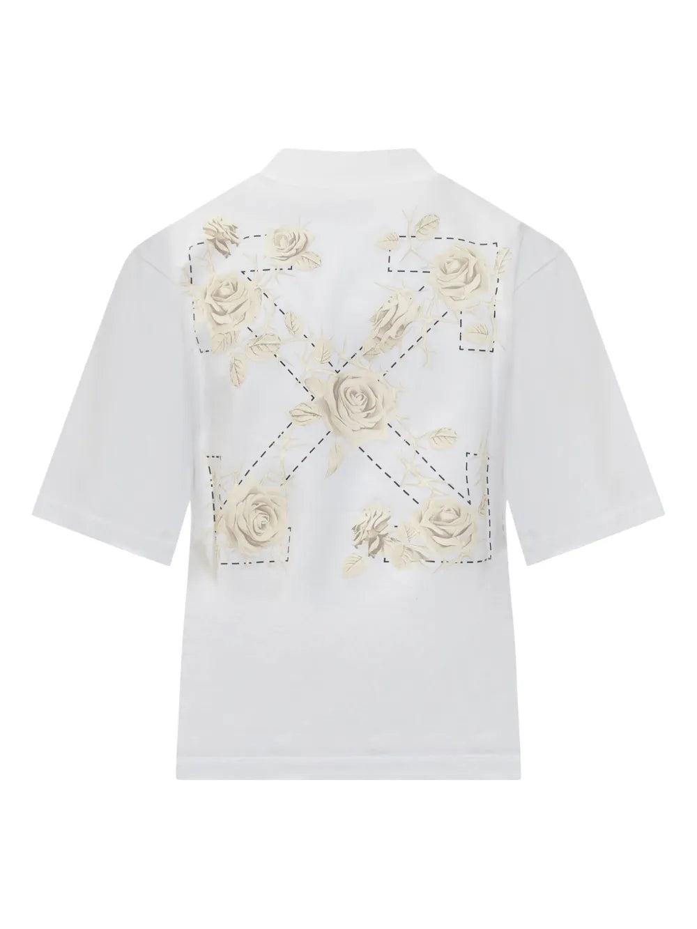 ROSES ARROWS BOXY TEE WHITE BLACK