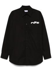 OFF SHARED POPL OVER SHIRT BLACK WHITE