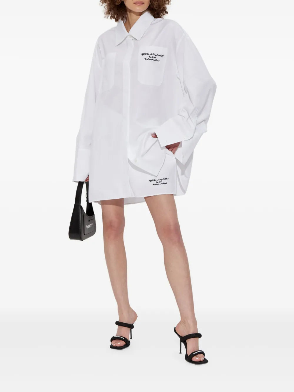 POPLIN ROXY SHIRT DRESS WHITE BLACK