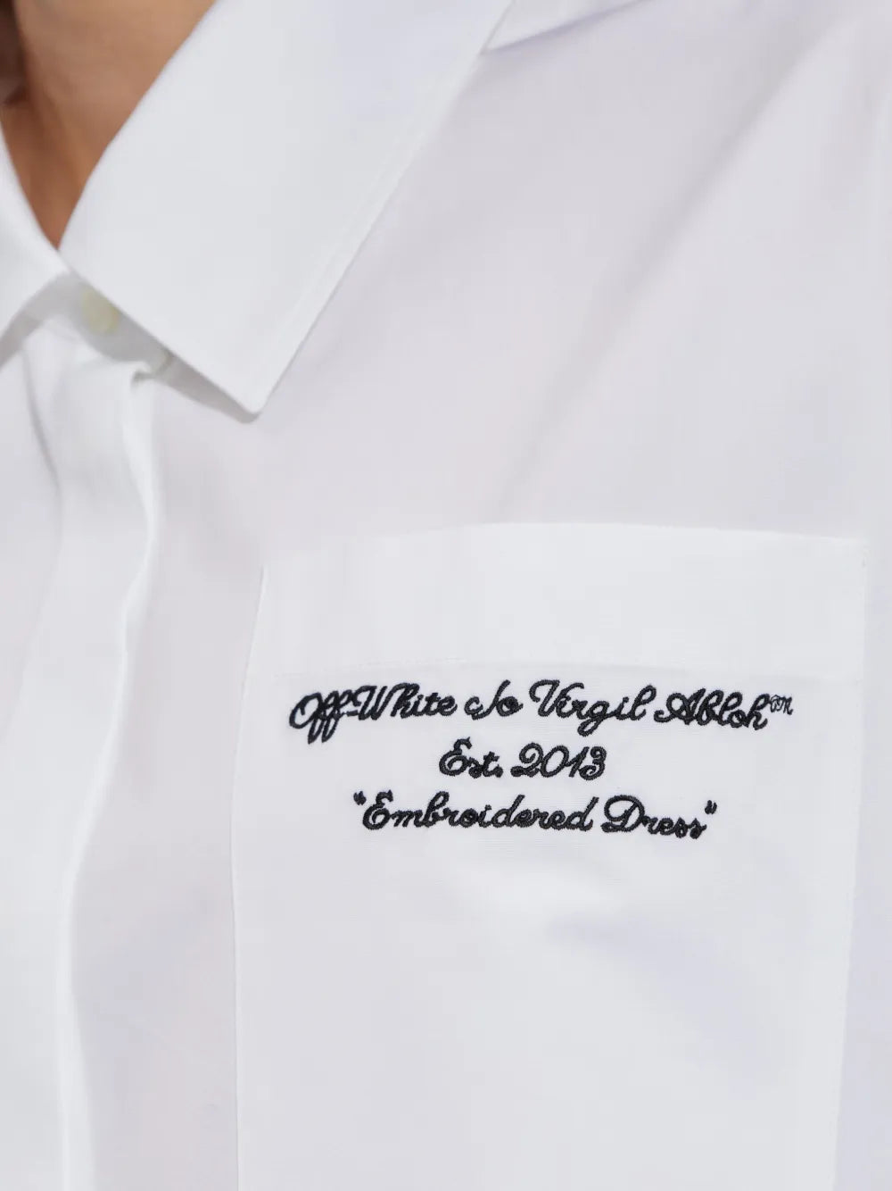 POPLIN ROXY SHIRT DRESS WHITE BLACK