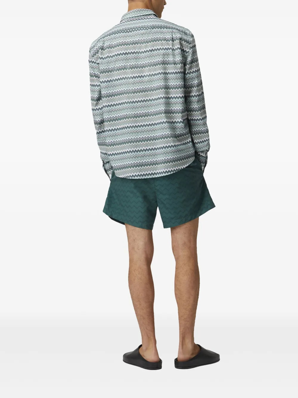 Tonal zigzag swim trunks