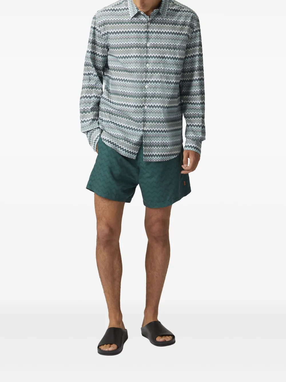 Tonal zigzag swim trunks