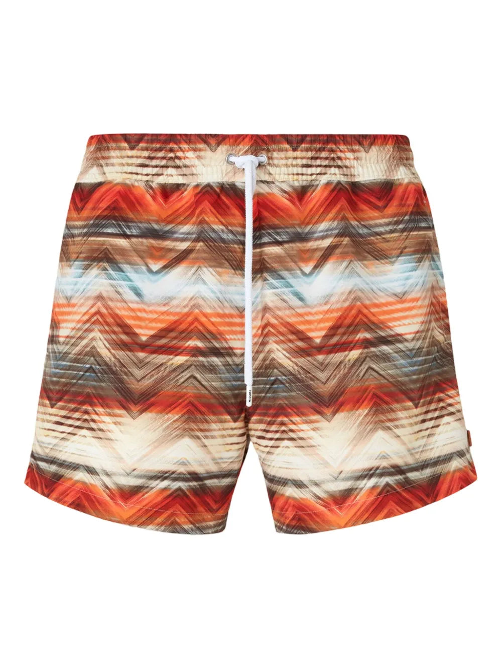 Swim shorts with macro zig zag dégradé print