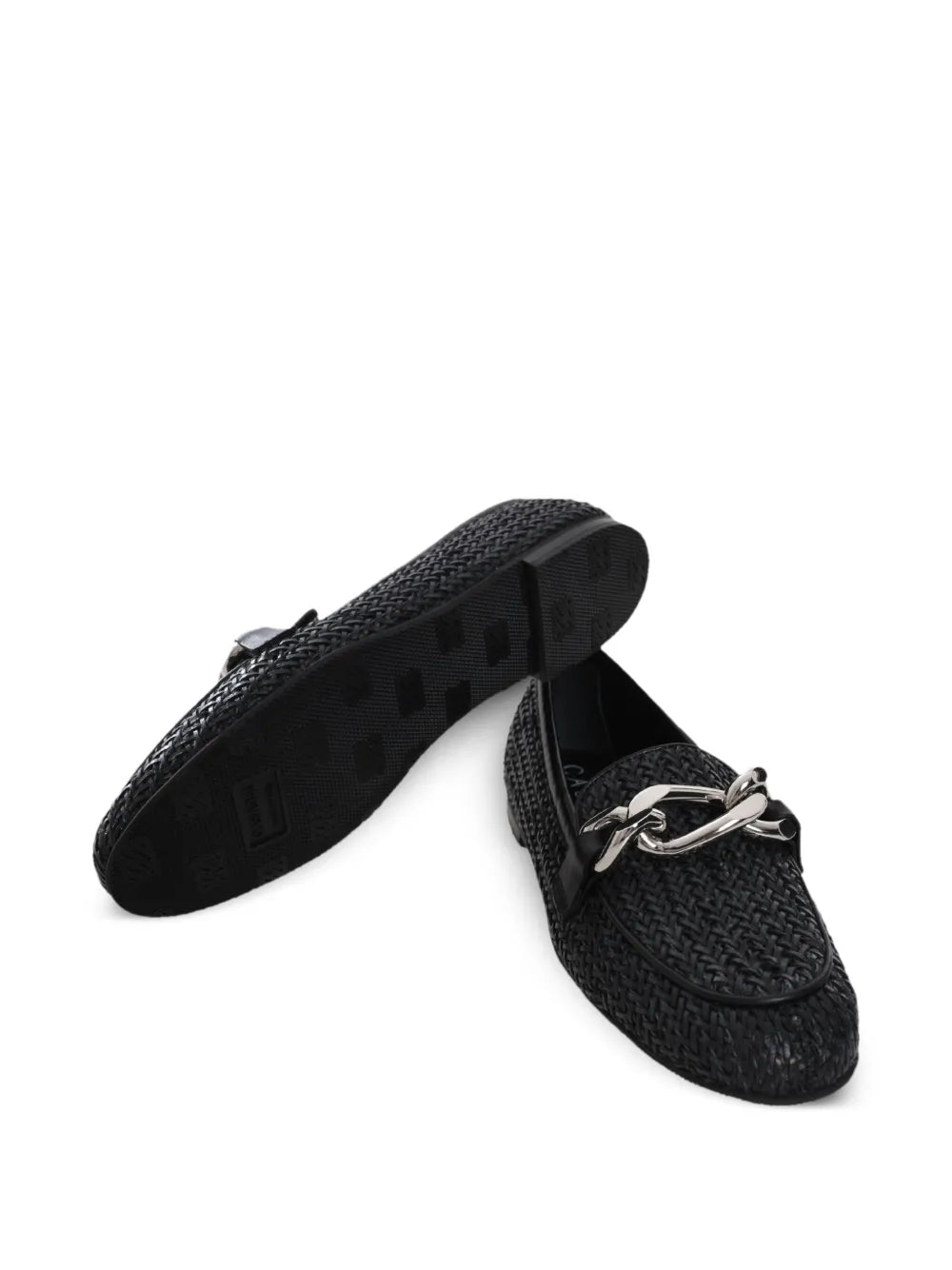 Chain-link detail loafers