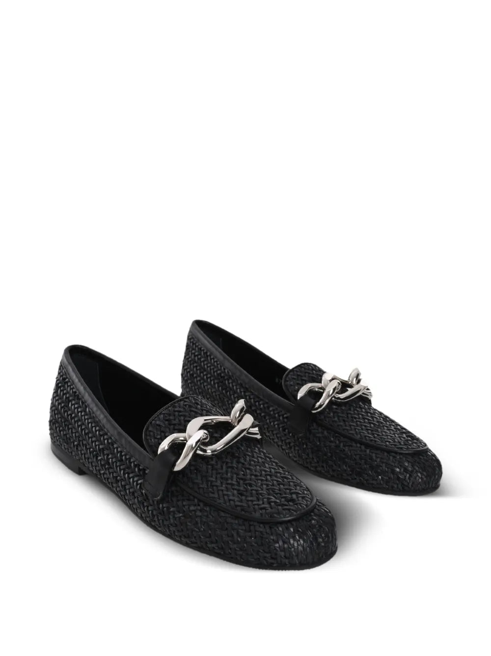 Chain-link detail loafers