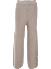 EMBELLISHED STRAIGHT LEG PANT IN TAUPE