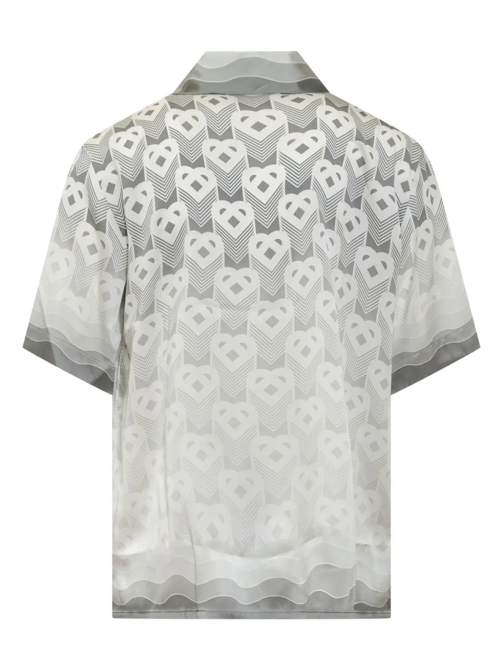 GRADIENT HEART MONOGRAM SILK SHIRT