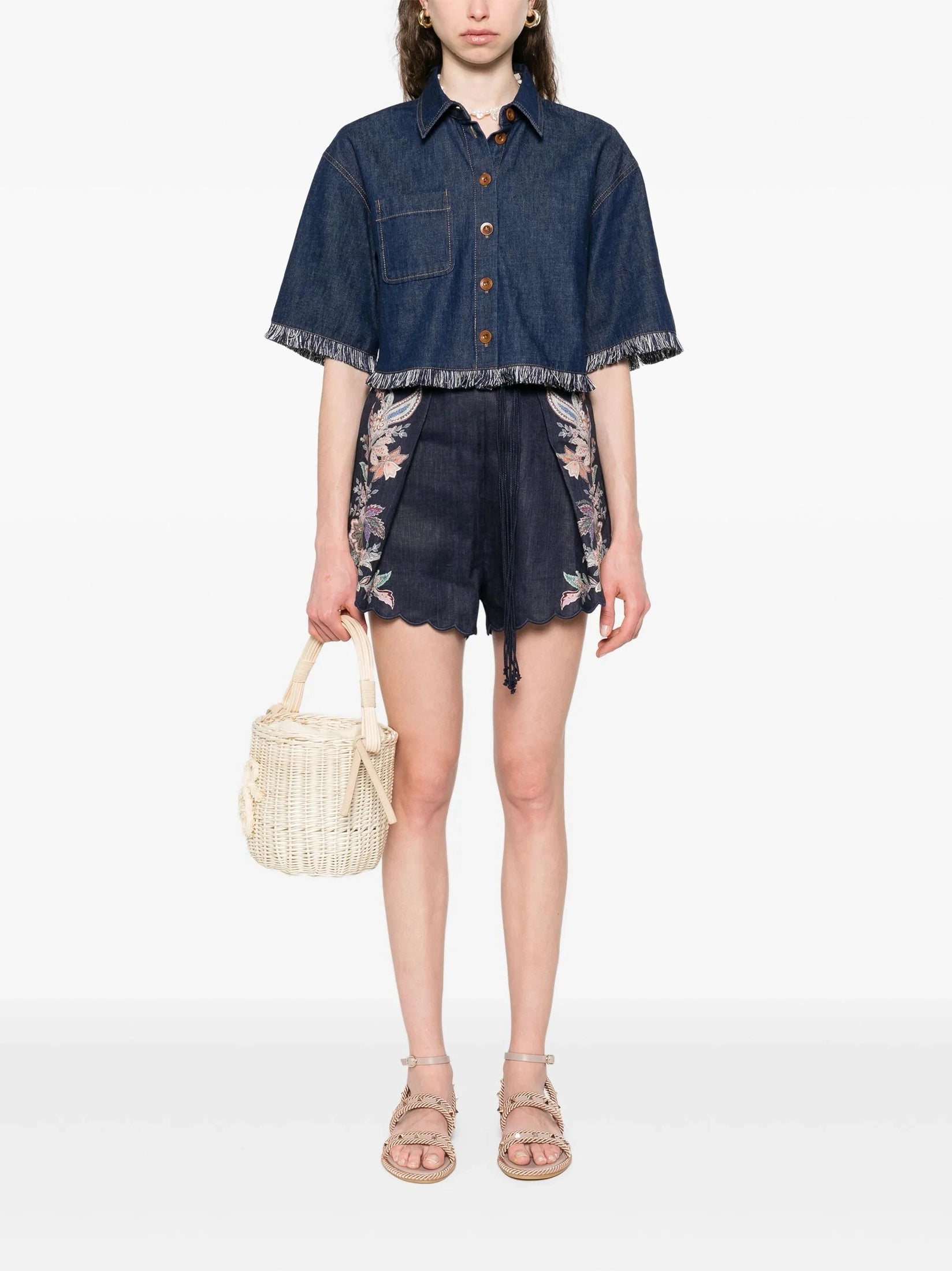 Rhiannon fringe denim shirt