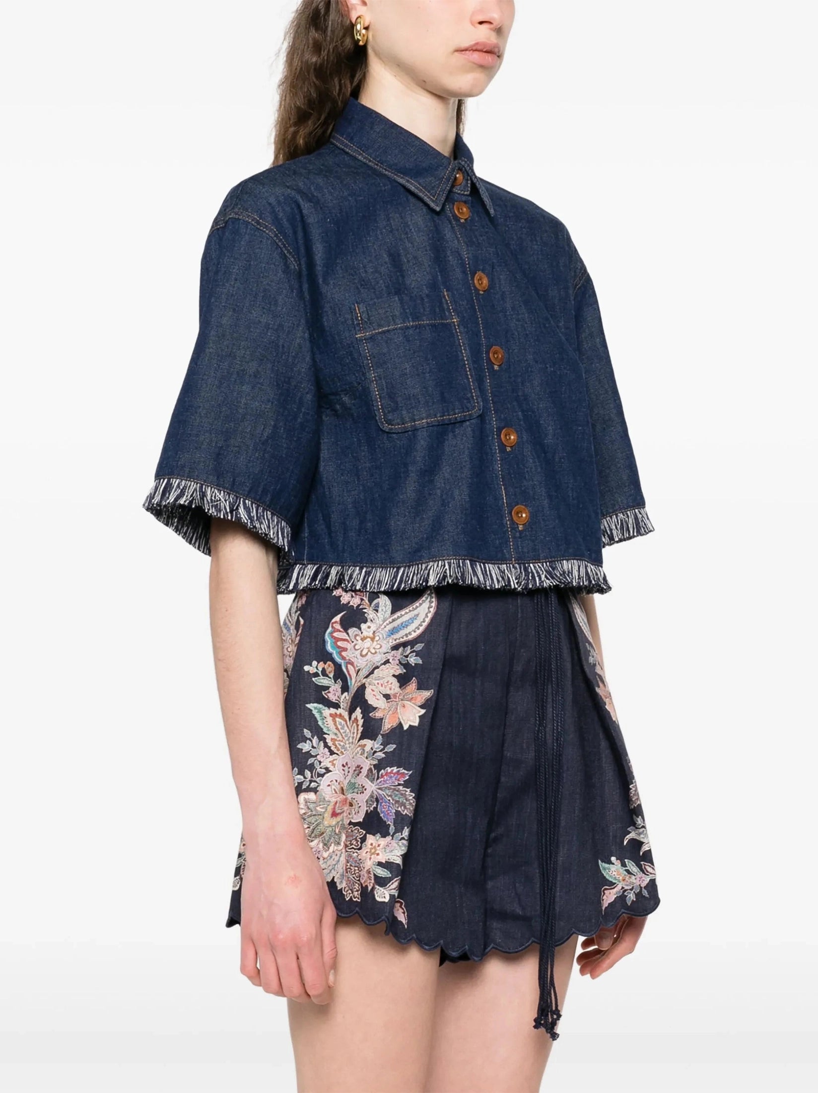 Rhiannon fringe denim shirt