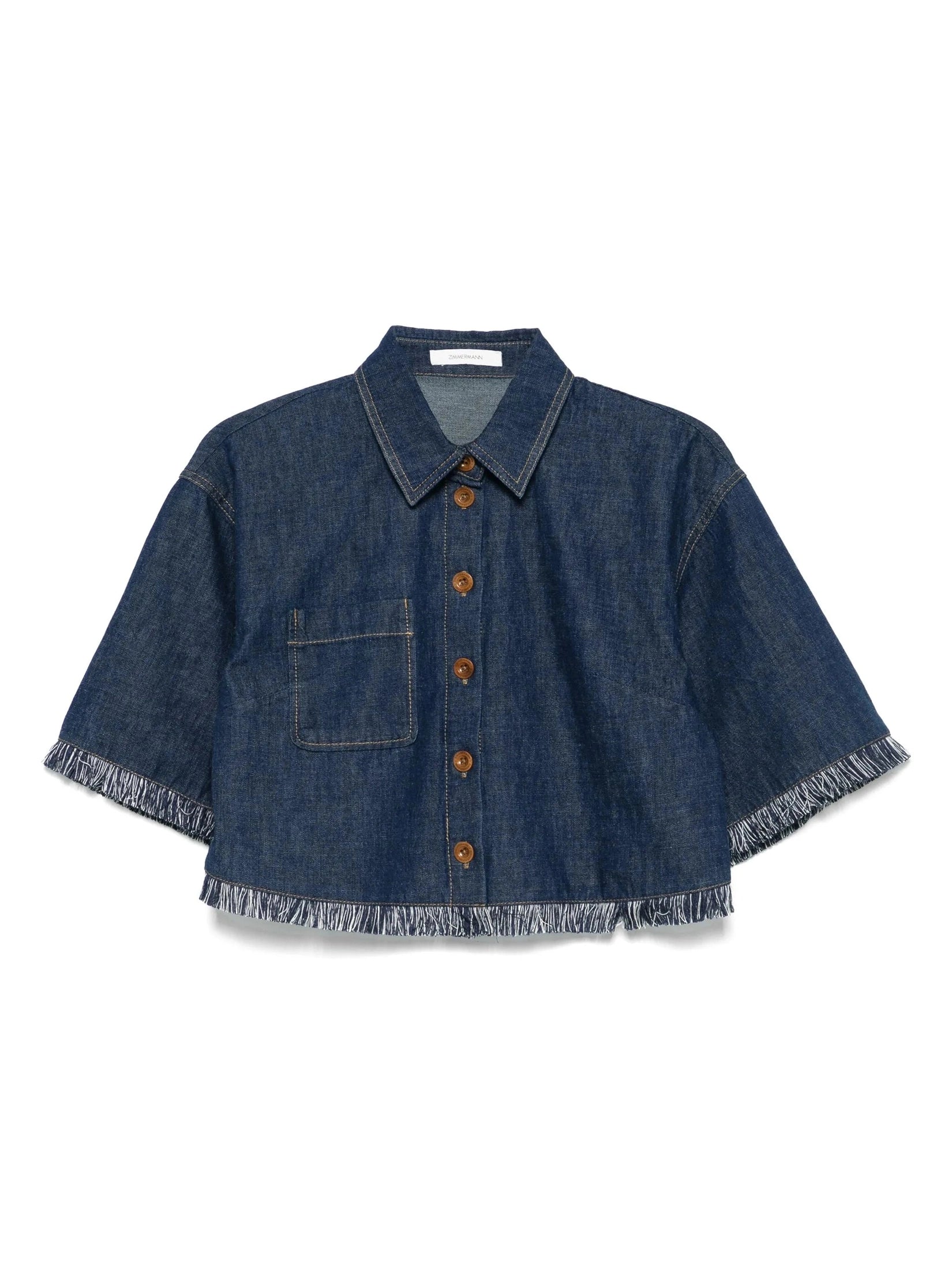 Rhiannon fringe denim shirt