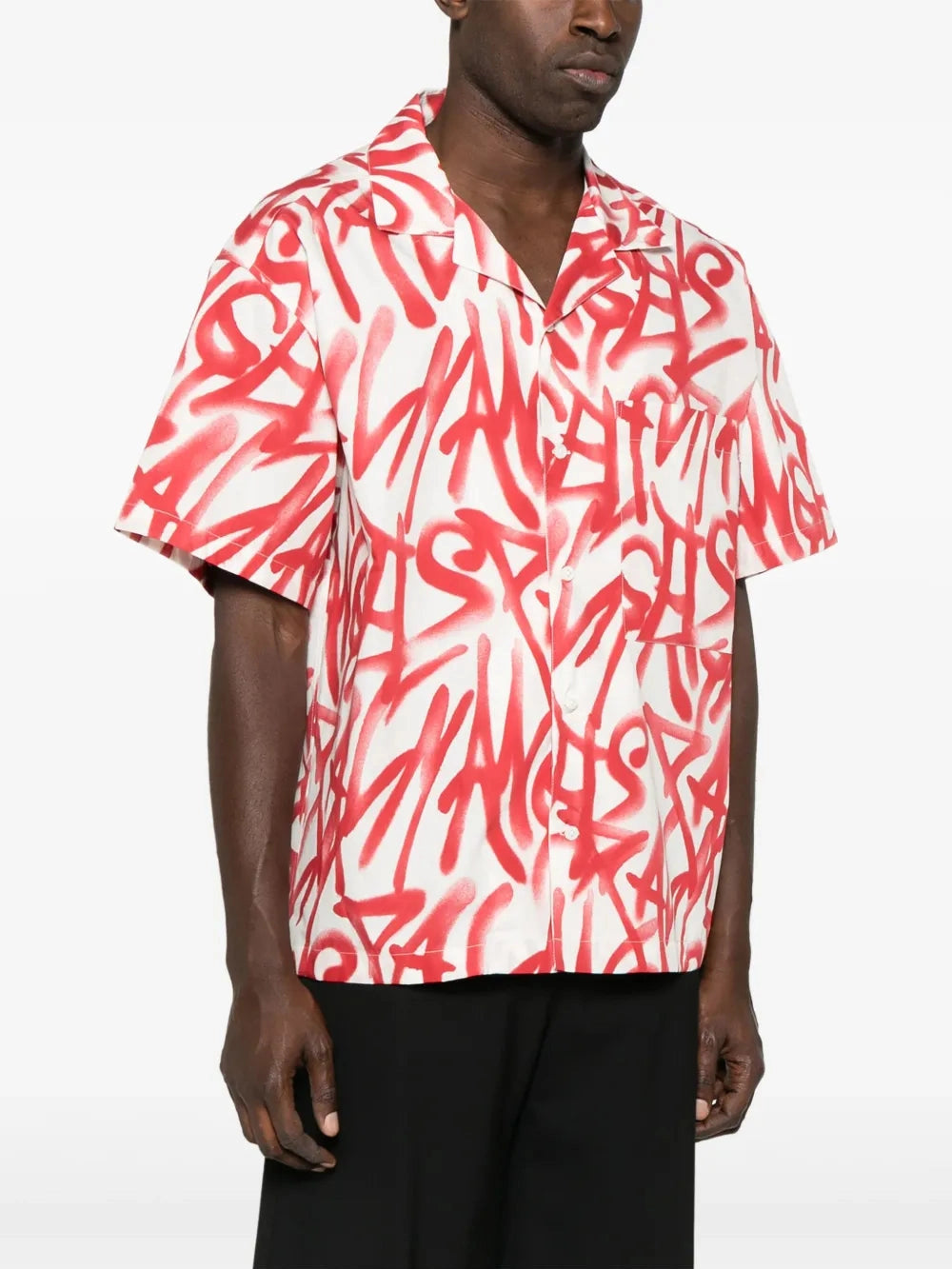 Graffiti bowling shirt ss off white re