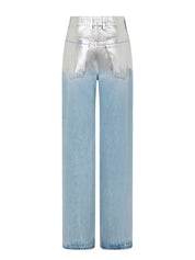 Rabanne metallic detailing jeans