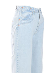 LORENZA LIGHT BLUE DENIM TROUSERS