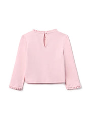 PINK JERSEY RUFFLE HEART TOP