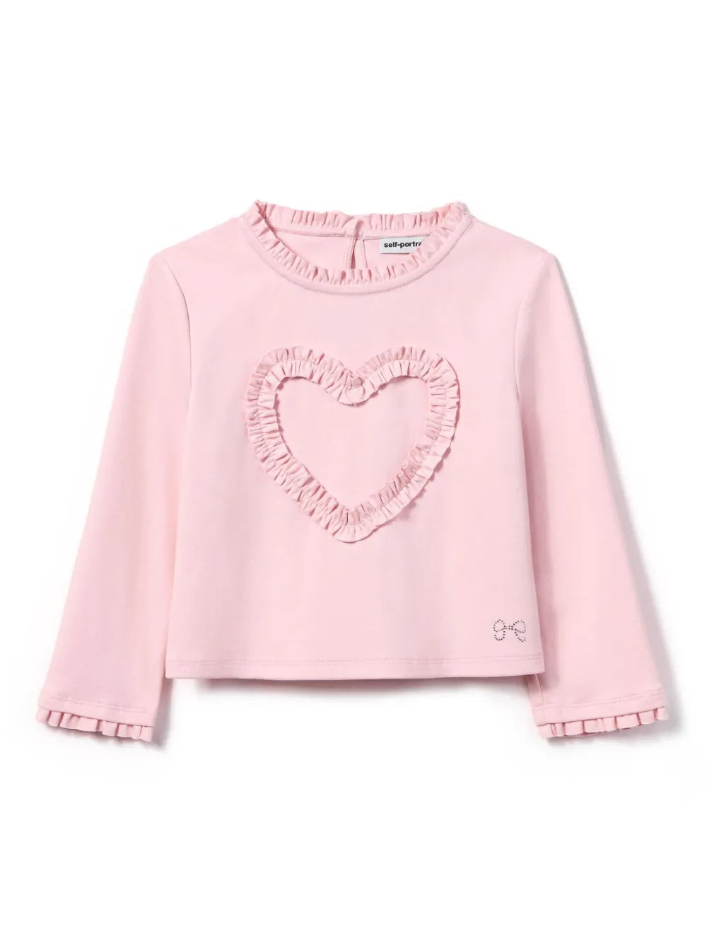 PINK JERSEY RUFFLE HEART TOP