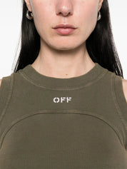 OFF STAMP RIB ROUND TANK TOP