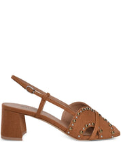 Katarina 45 Brown Linen Sandals