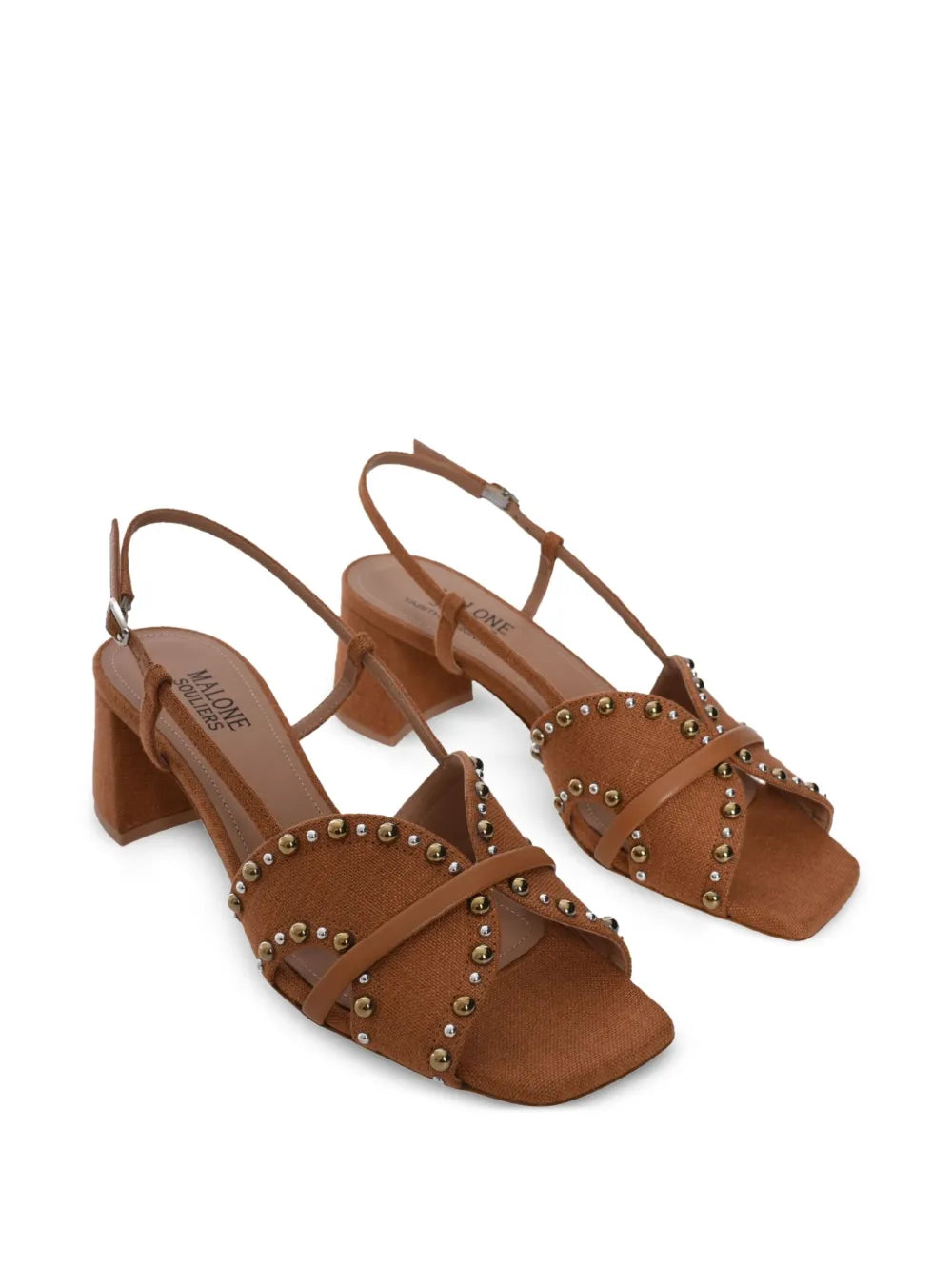 Katarina 45 Brown Linen Sandals